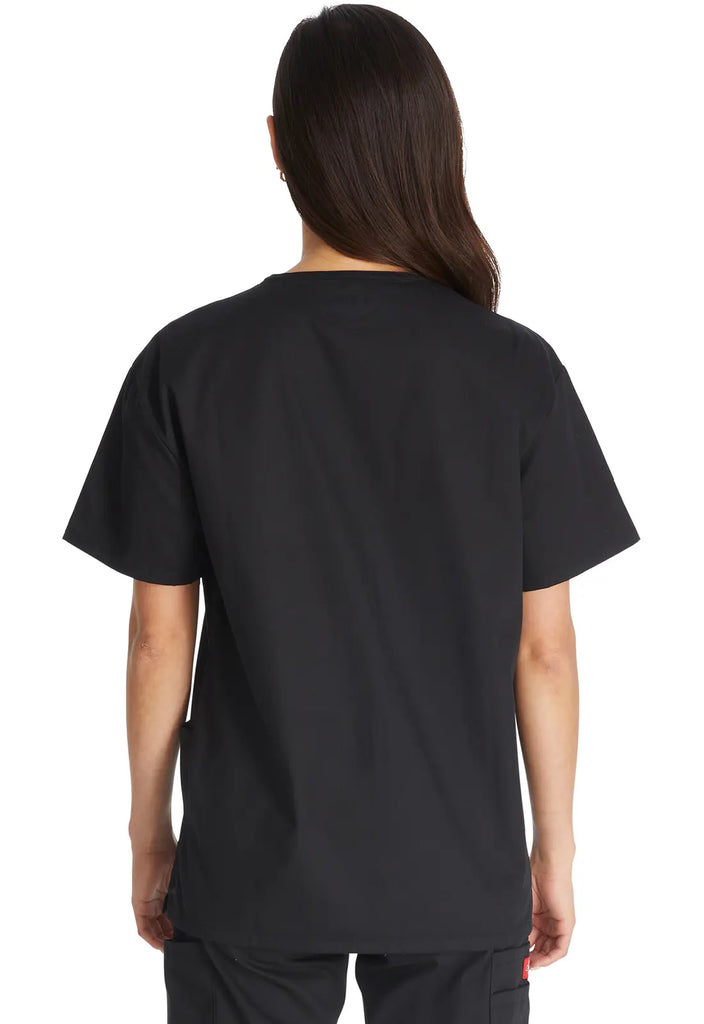 Dickies Scrubs 3-Pocket V-Neck Top Black | scrub-supply.com