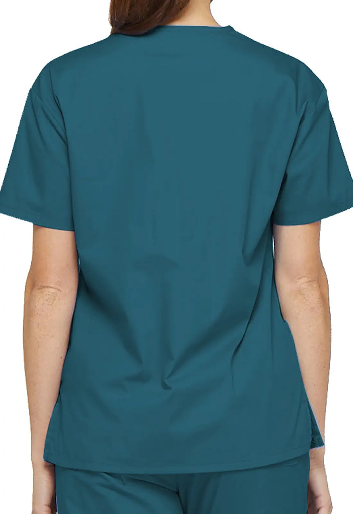 Dickies Scrubs 3-Pocket V-Neck Top Caribbean Blue | scrub-supply.com