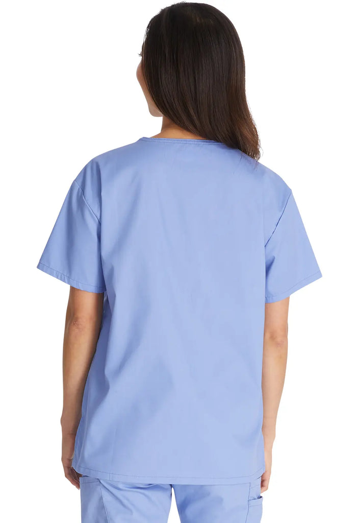 Dickies Scrubs 3-Pocket V-Neck Top Ceil Blue | scrub-supply.com