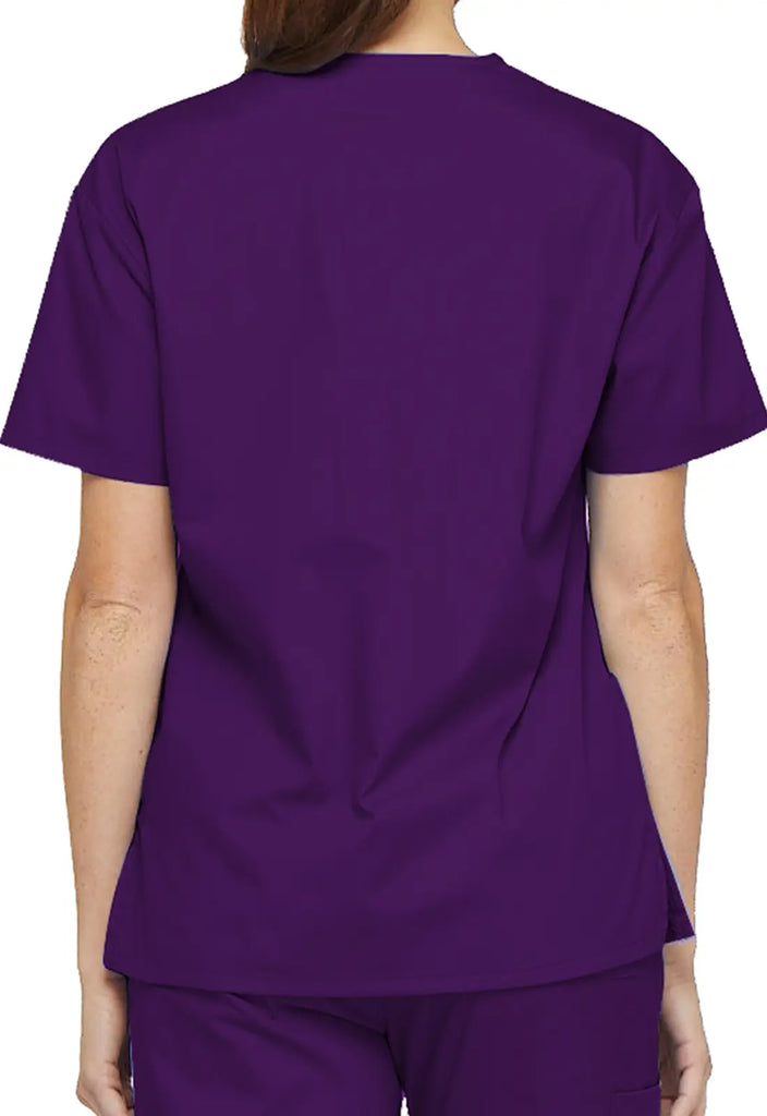 Dickies Scrubs 3-Pocket V-Neck Top Eggplant | scrub-supply.com