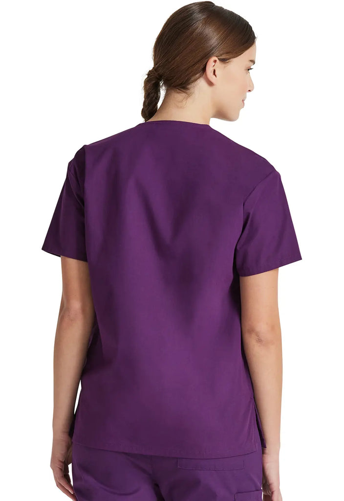 Dickies Scrubs 3-Pocket V-Neck Top Eggplant | scrub-supply.com