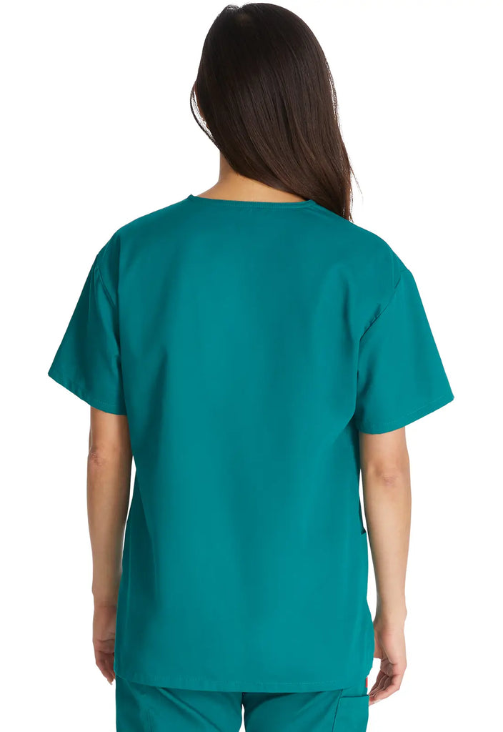 Dickies Scrubs 3-Pocket V-Neck Top Hunter Green | scrub-supply.com