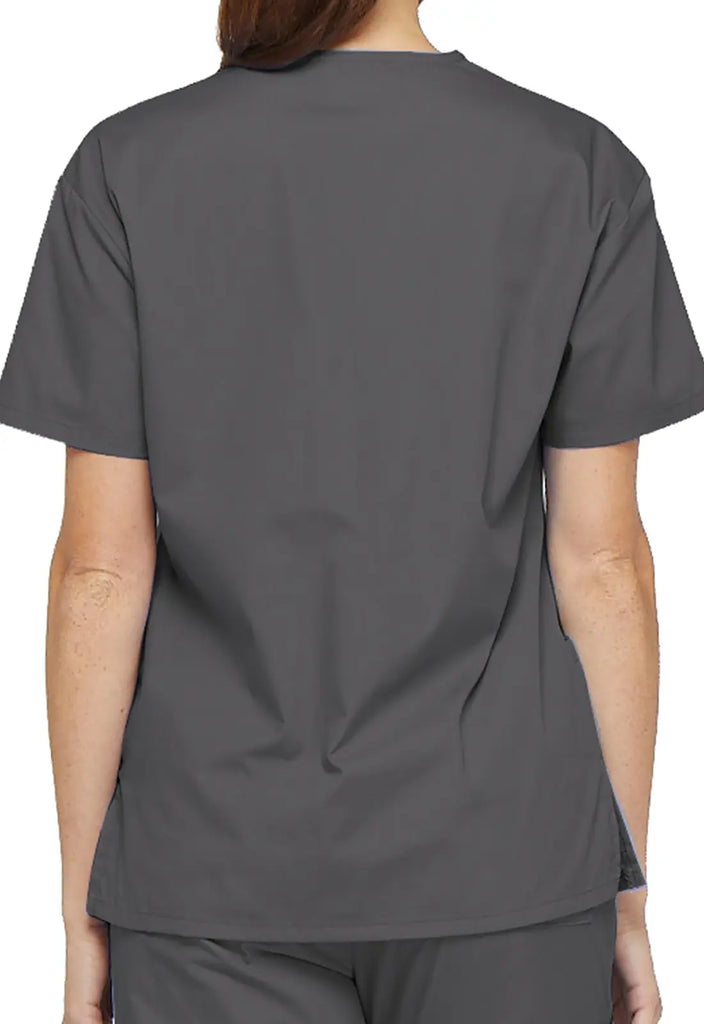 Dickies Scrubs 3-Pocket V-Neck Top Pewter | scrub-supply.com