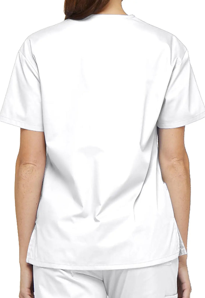 Dickies Scrubs 3-Pocket V-Neck Top White | scrub-supply.com