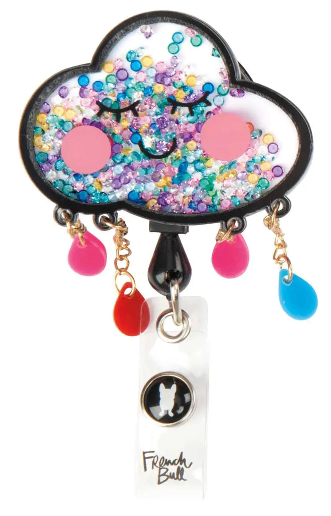 Koi Scrubs French Bull Badge Reel Cloud | scrub-supply.com