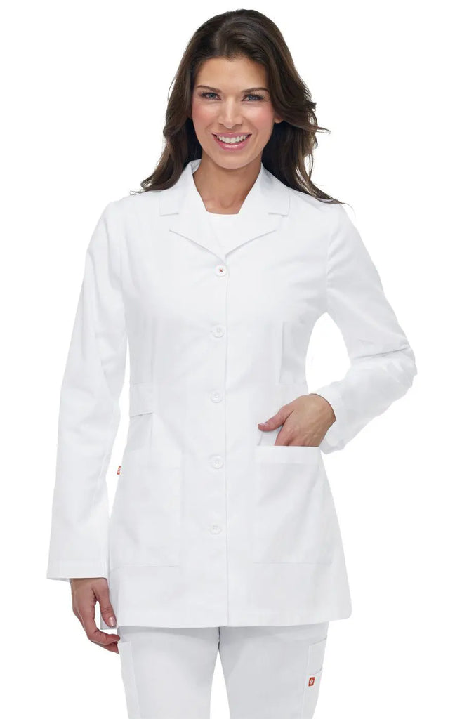 Koi Scrubs Hampton Lab Coat White | scrub-supply.com