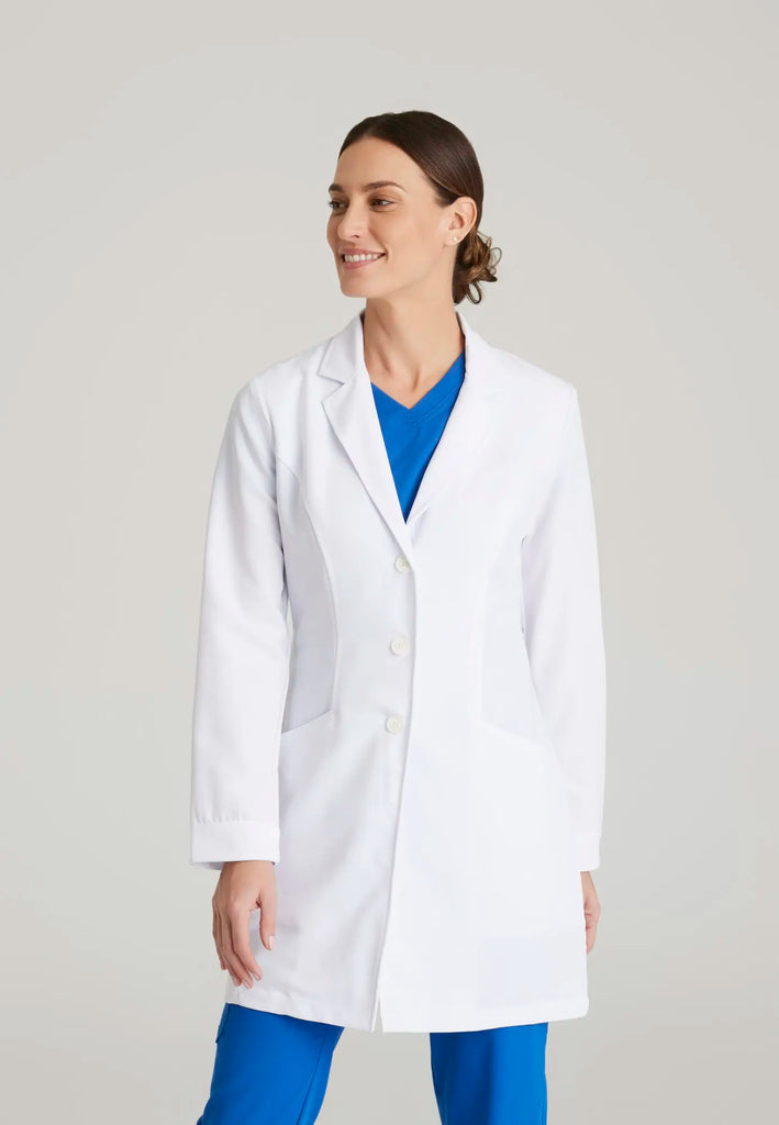 Barco Scrubs Women's Eve Lab Coat White | scrub-supply.com