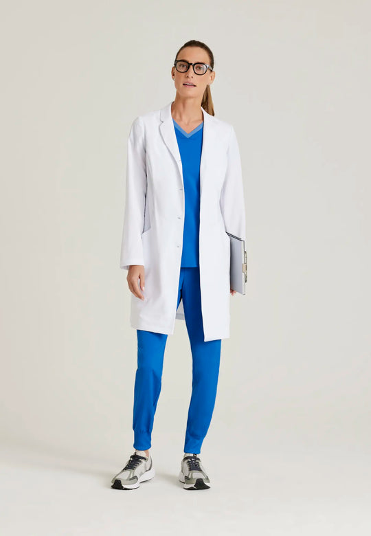 Barco Scrubs Women's Penelope Lab Coat White | scrub-supply.com