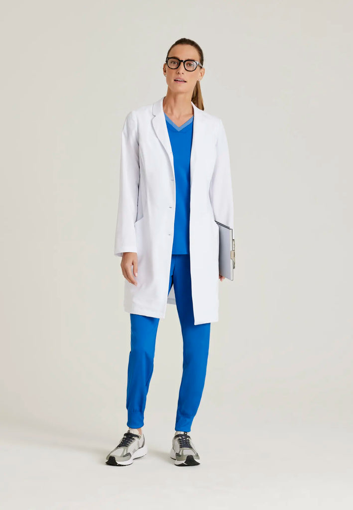 Barco Scrubs Women's Penelope Lab Coat White | scrub-supply.com