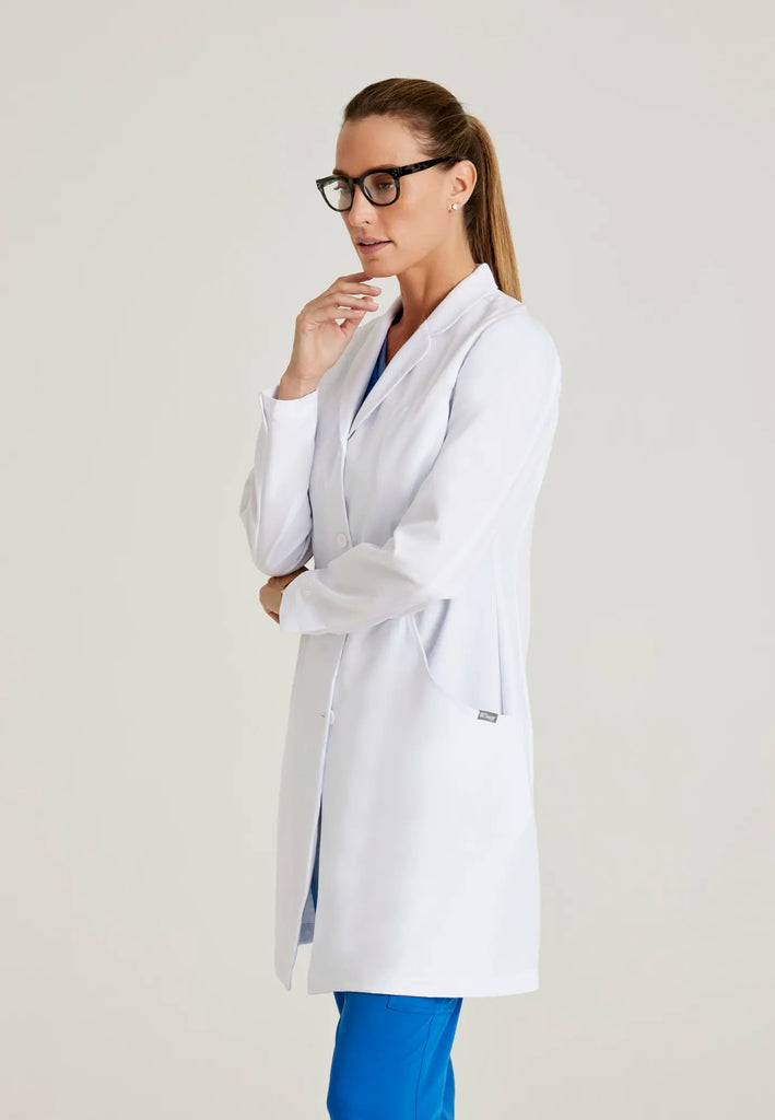 Barco Scrubs Women's Penelope Lab Coat White | scrub-supply.com