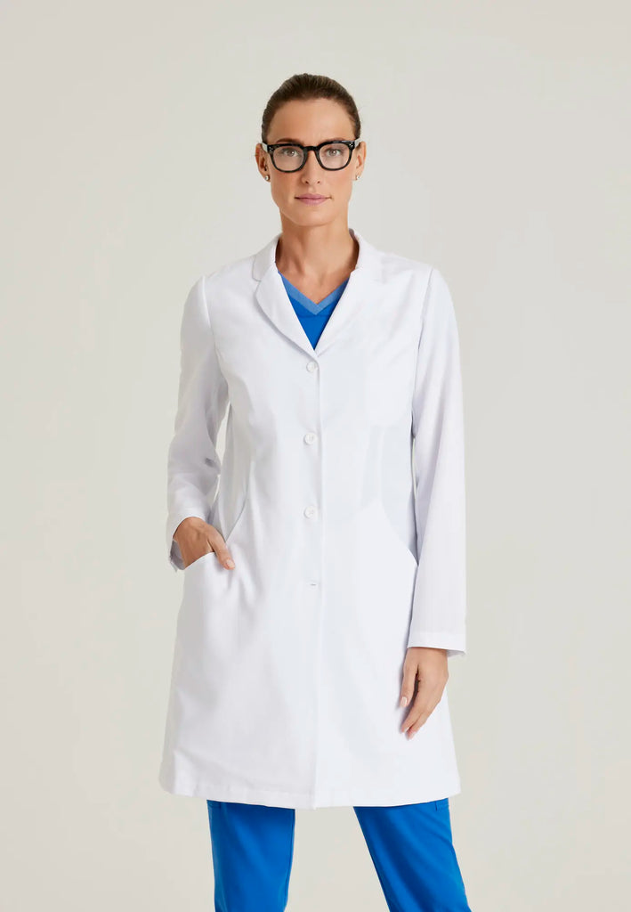 Barco Scrubs Women's Penelope Lab Coat White | scrub-supply.com