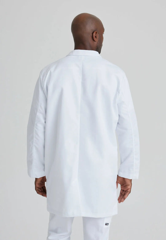 Barco Scrubs Men's Noah Lab Coat White | scrub-supply.com