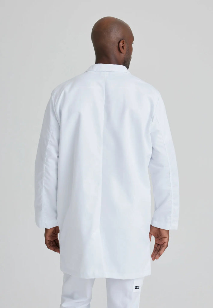 Barco Scrubs Men's Noah Lab Coat White | scrub-supply.com