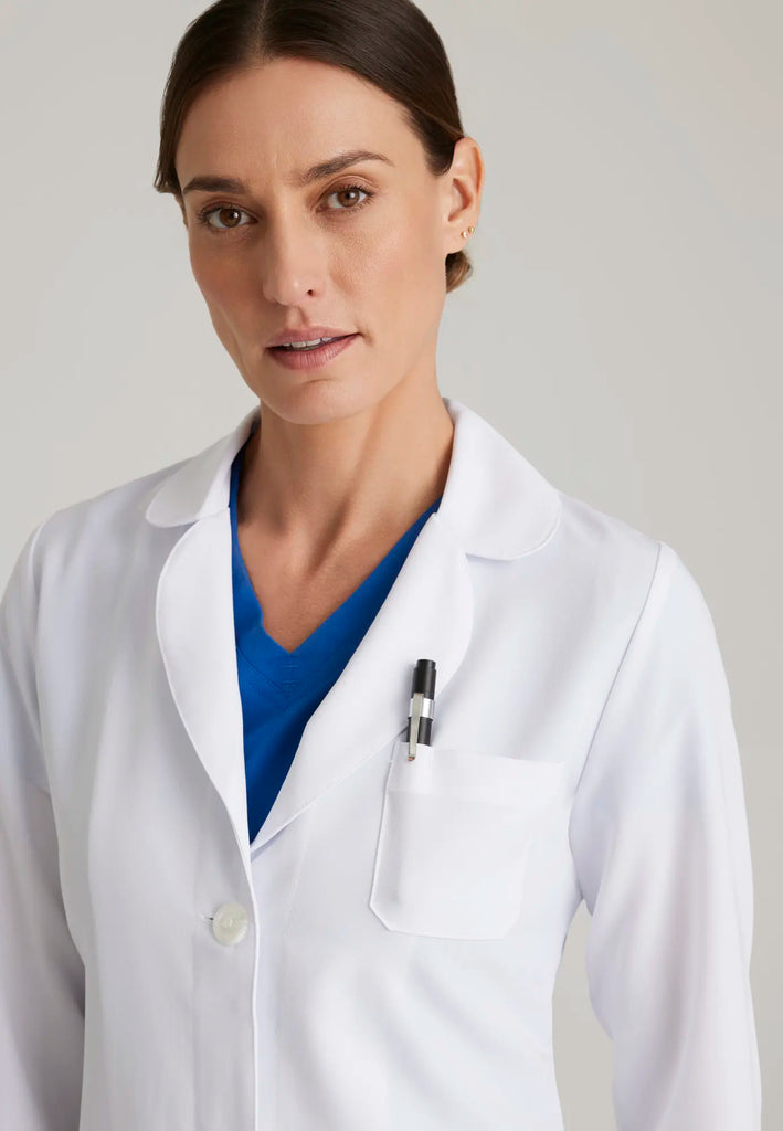 Barco Scrubs Women's Brooke Lab Coat White | scrub-supply.com