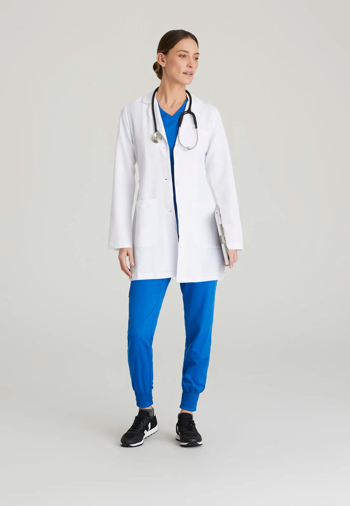 Barco Scrubs Women's Brooke Lab Coat White | scrub-supply.com