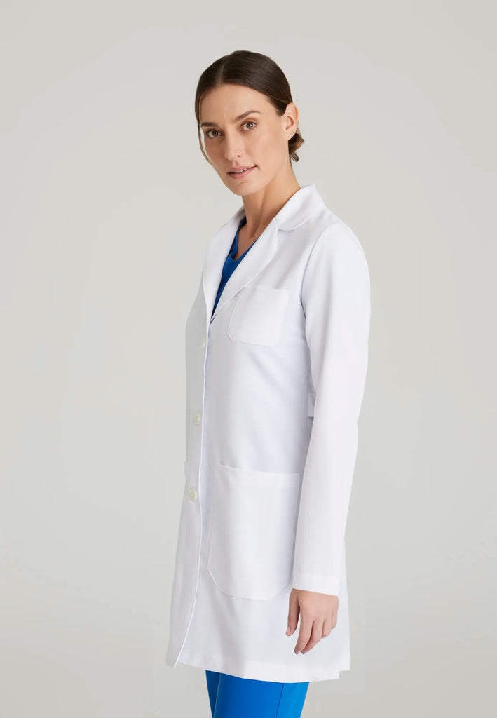 Barco Scrubs Women's Brooke Lab Coat White | scrub-supply.com