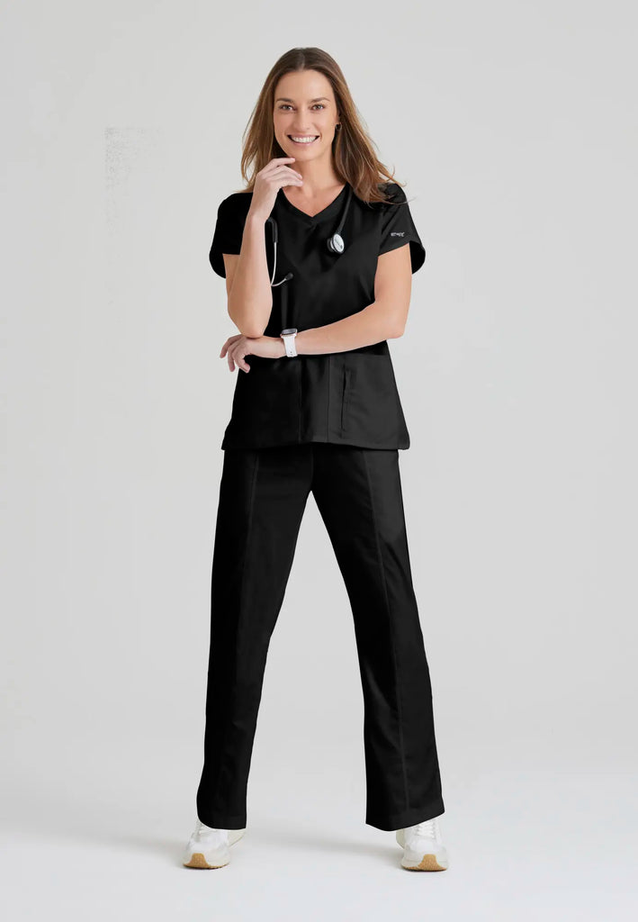 Barco Scrubs Women's Cora Top Black | scrub-supply.com