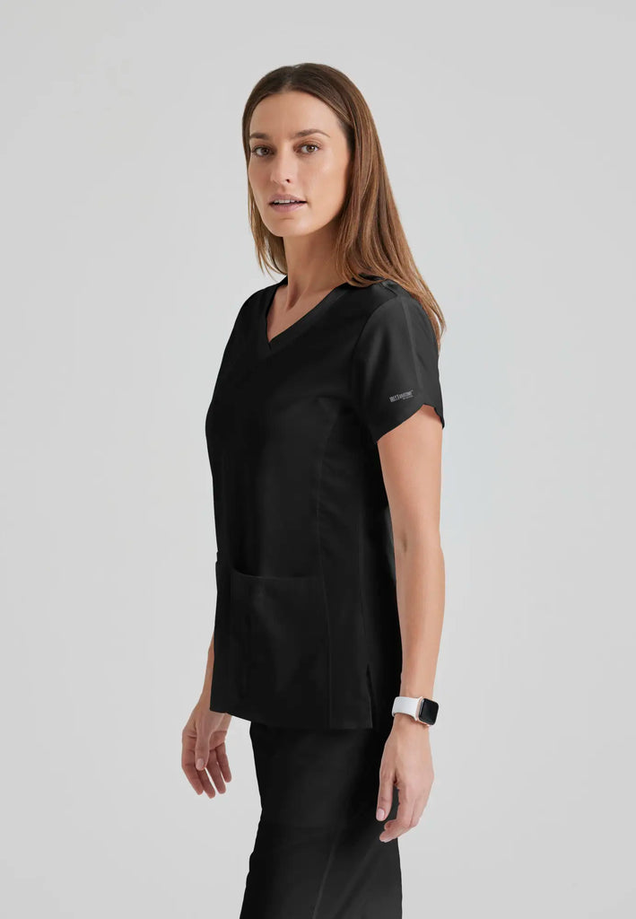 Barco Scrubs Women's Cora Top Black | scrub-supply.com