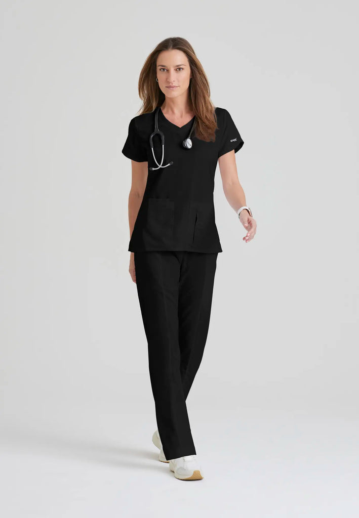 Barco Scrubs Women's Cora Top Black | scrub-supply.com