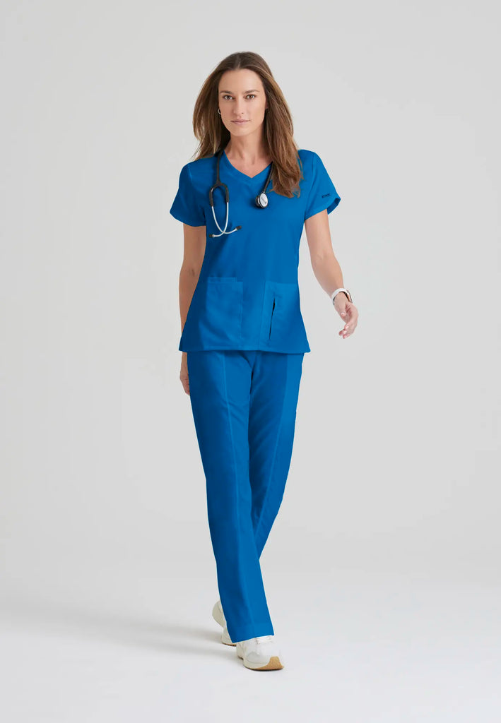 Barco Scrubs Women's Cora Top New Royal | scrub-supply.com