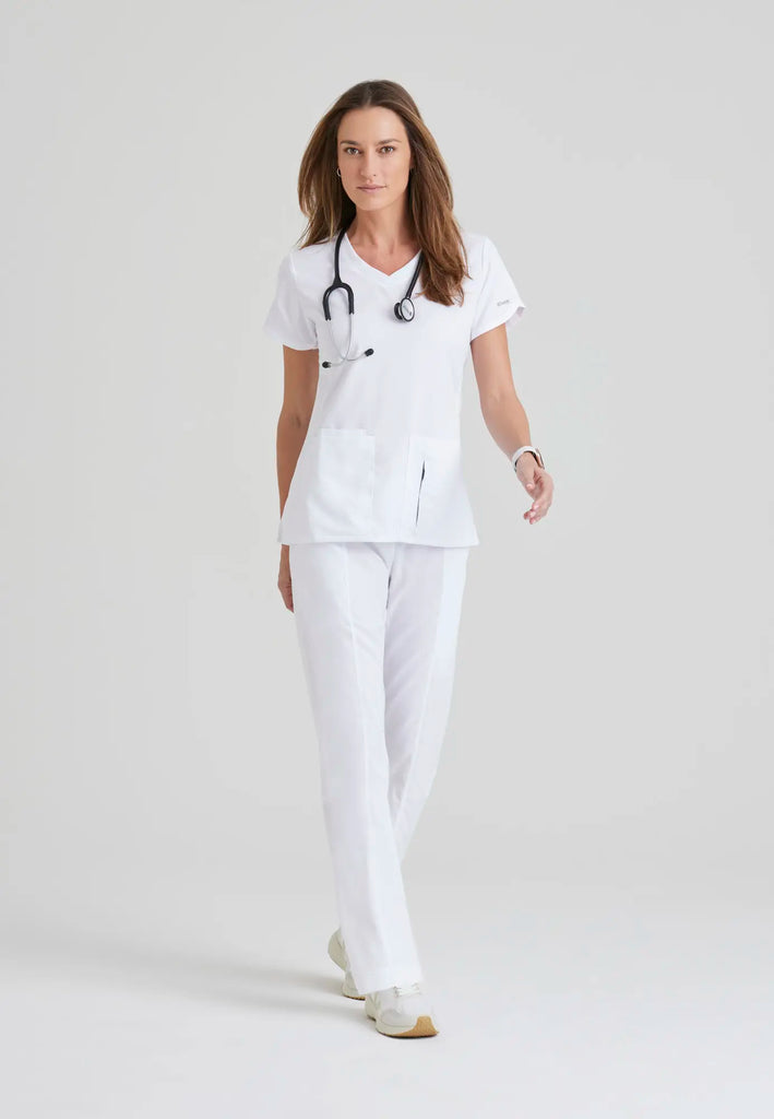 Barco Scrubs Women's Cora Top White | scrub-supply.com