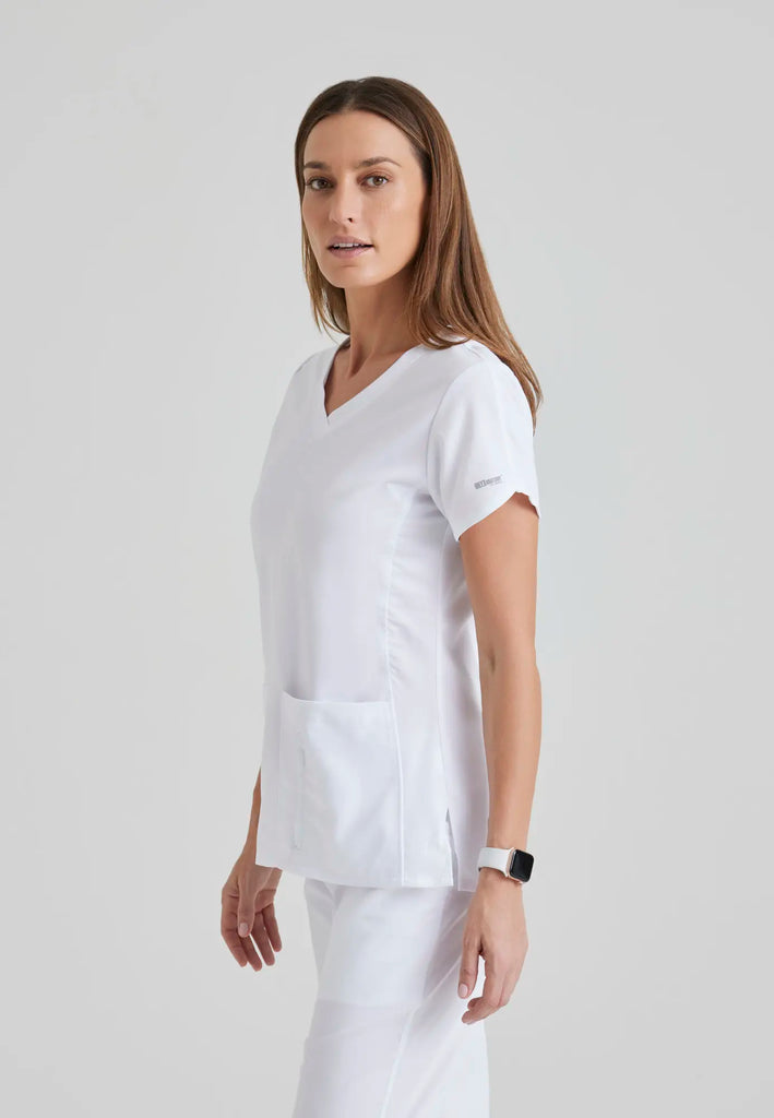 Barco Scrubs Women's Cora Top White | scrub-supply.com