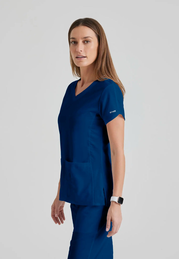 Barco Scrubs Women's Cora Top Indigo | scrub-supply.com