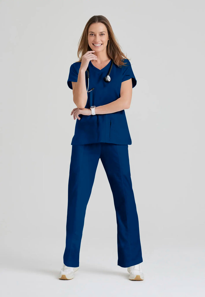 Barco Scrubs Women's Cora Top Indigo | scrub-supply.com