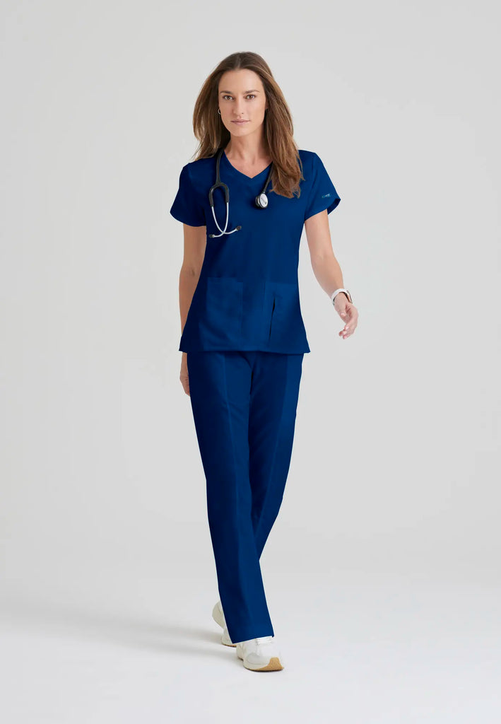 Barco Scrubs Women's Cora Top Indigo | scrub-supply.com