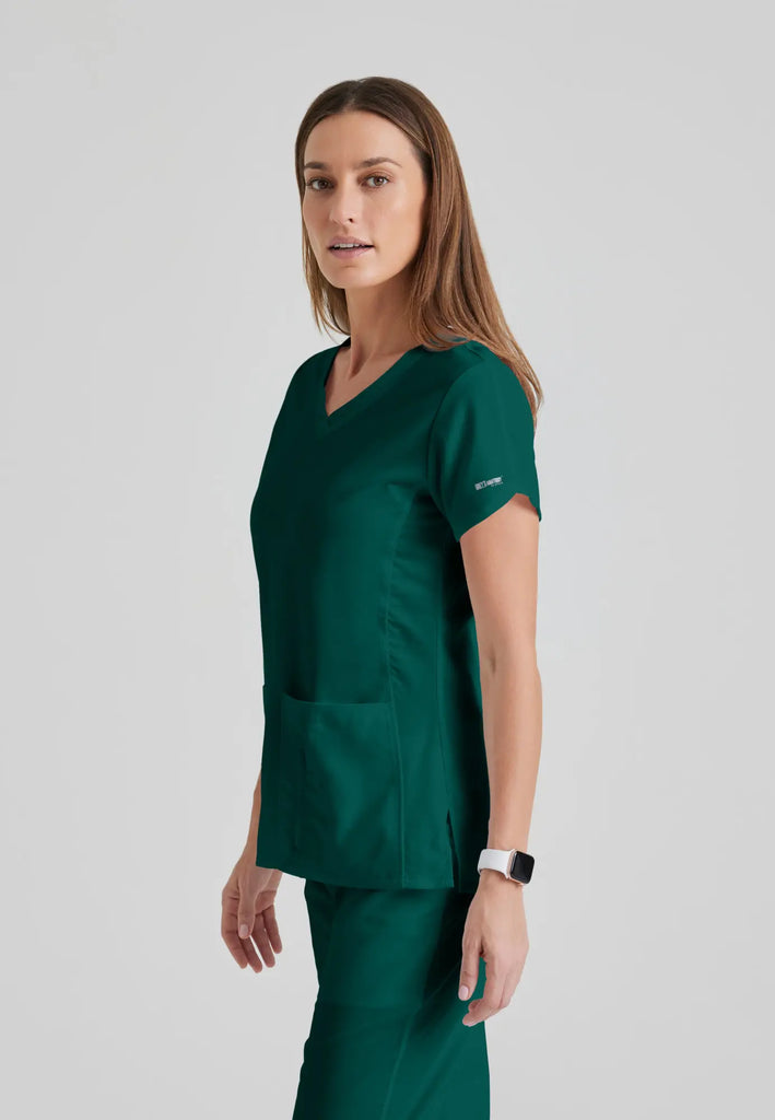 Barco Scrubs Women's Cora Top Hunter Green | scrub-supply.com