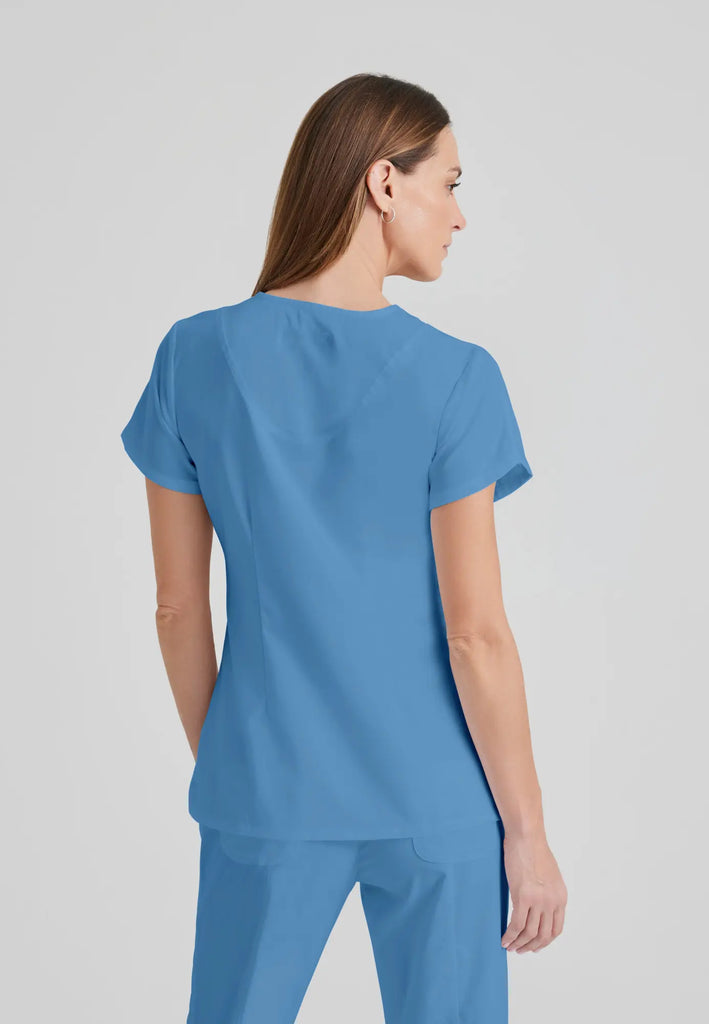 Barco Scrubs Women's Cora Top Ceil Blue | scrub-supply.com