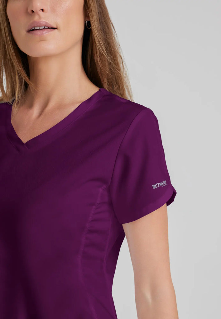 Barco Scrubs Women's Cora Top Wine | scrub-supply.com