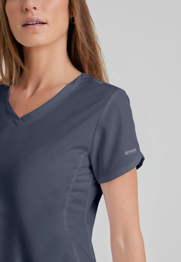 Barco Scrubs Women's Cora Top Steel | scrub-supply.com