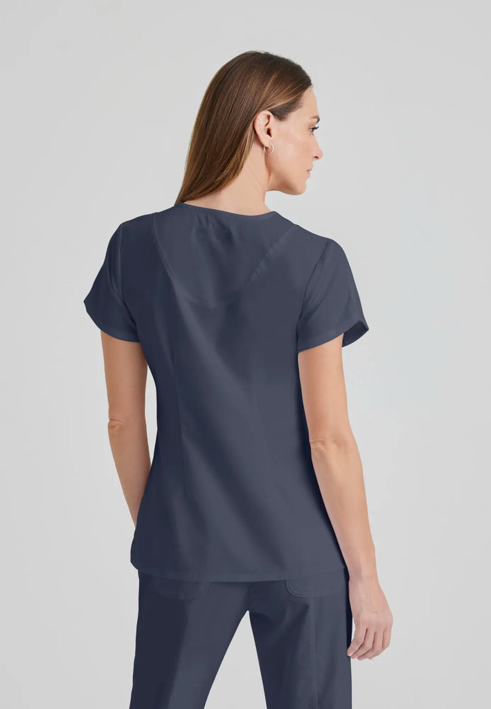 Barco Scrubs Women's Cora Top Steel | scrub-supply.com