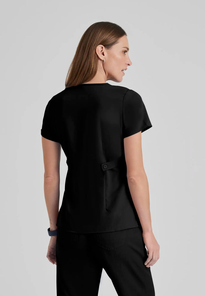 Barco Scrubs Women's Riley Top Black | scrub-supply.com