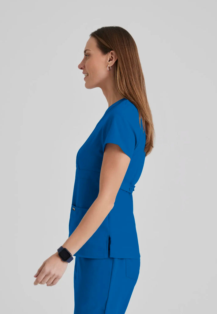 Barco Scrubs Women's Riley Top New Royal | scrub-supply.com