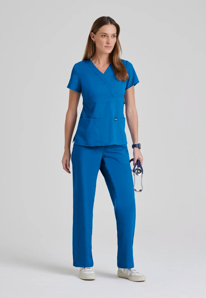 Barco Scrubs Women's Riley Top New Royal | scrub-supply.com