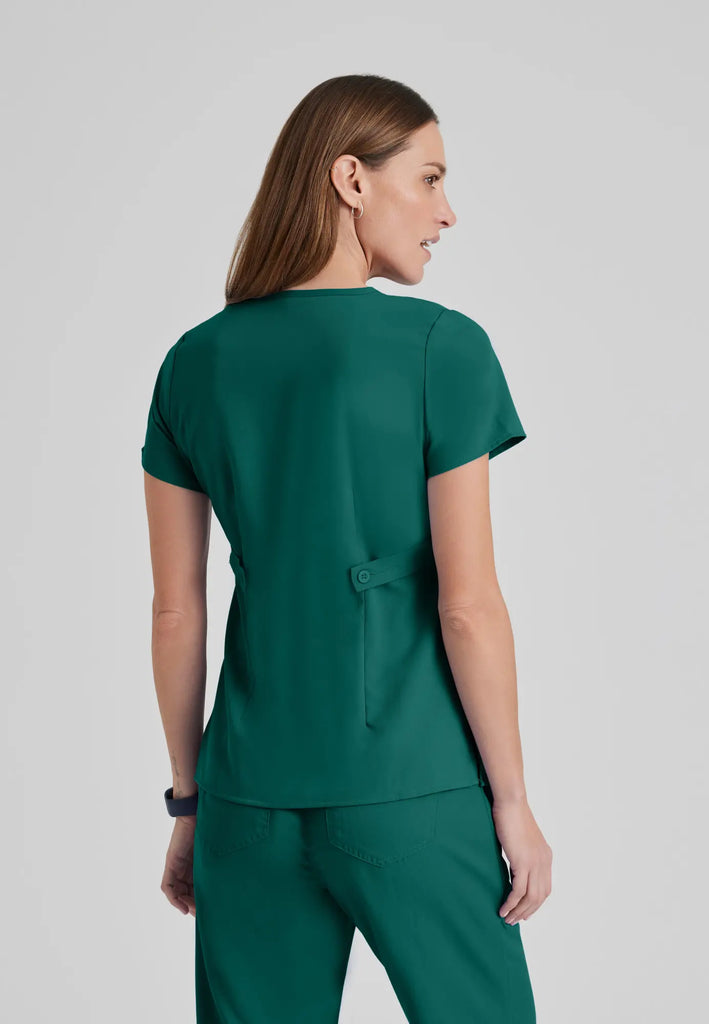 Barco Scrubs Women's Riley Top Hunter Green | scrub-supply.com