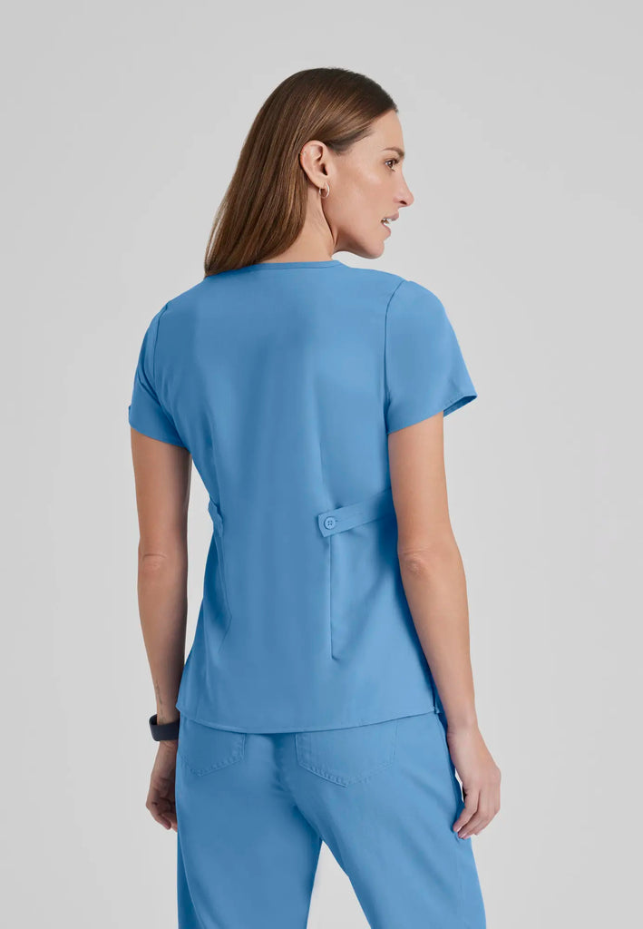 Barco Scrubs Women's Riley Top Ceil Blue | scrub-supply.com