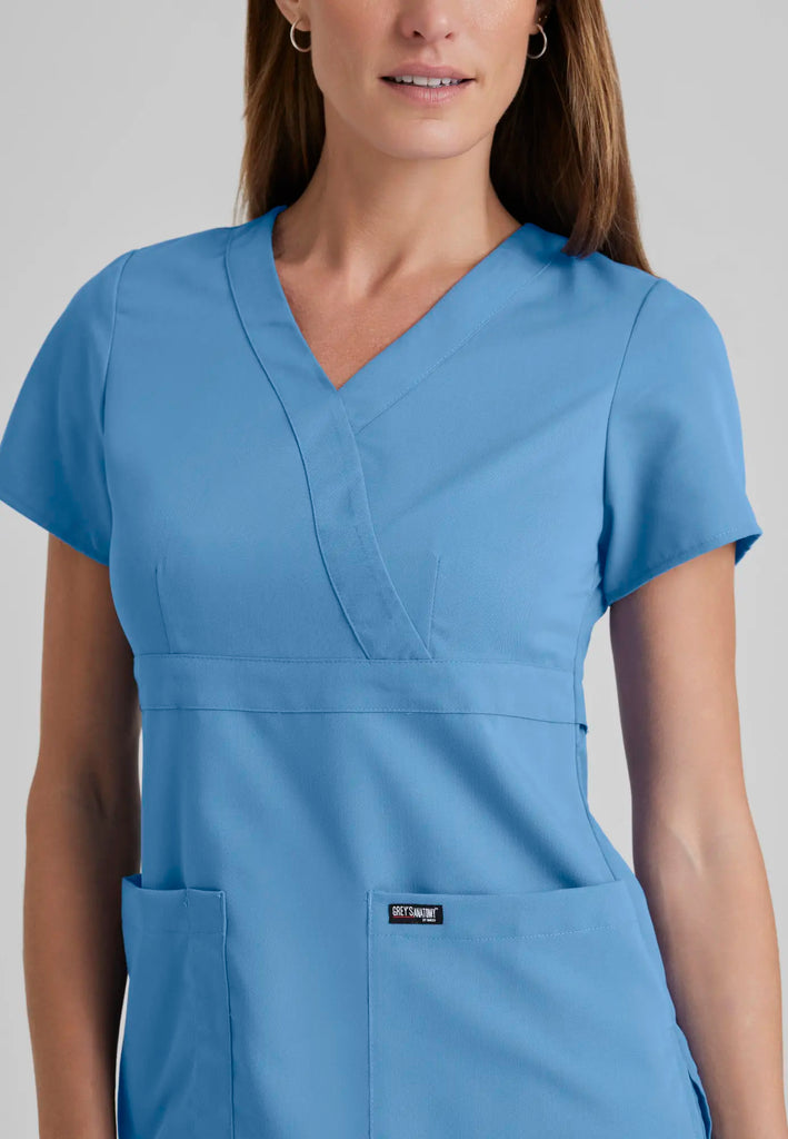 Barco Scrubs Women's Riley Top Ceil Blue | scrub-supply.com