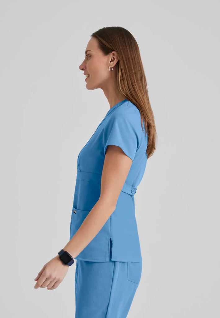 Barco Scrubs Women's Riley Top Ceil Blue | scrub-supply.com