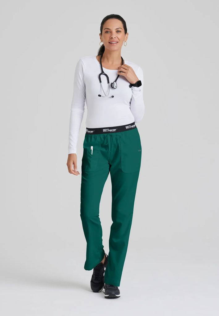 Barco Scrubs Women's Aubrey Pant Hunter Green | scrub-supply.com