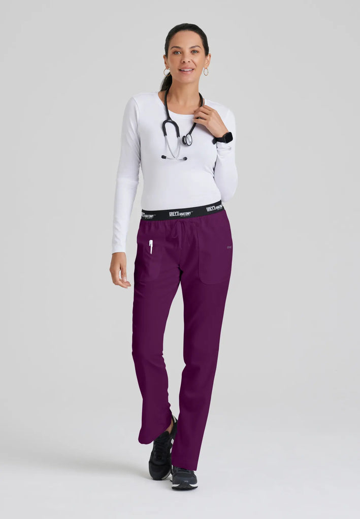 Barco Scrubs Women's Aubrey Pant Wine | scrub-supply.com