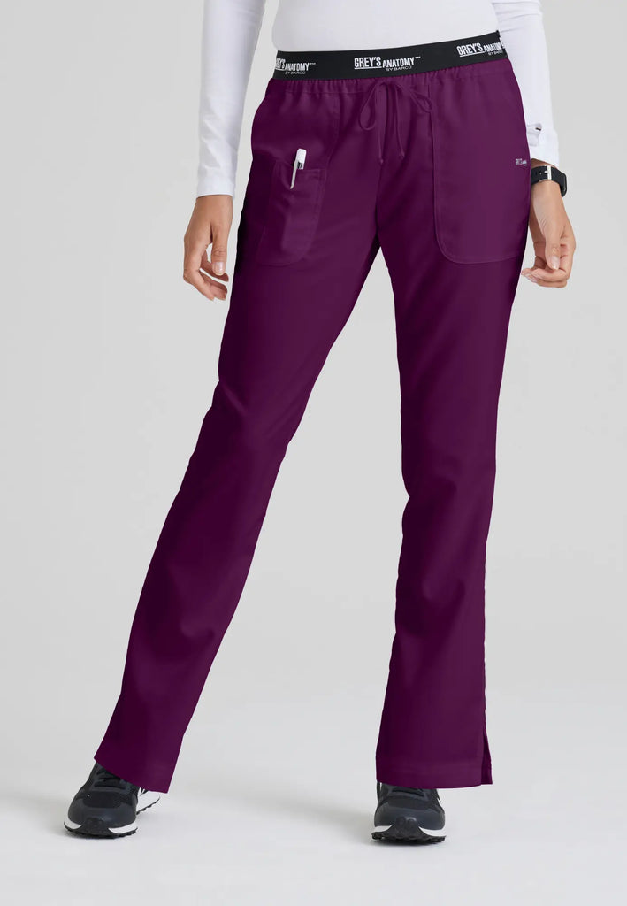 Barco Scrubs Women's Aubrey Pant Wine | scrub-supply.com