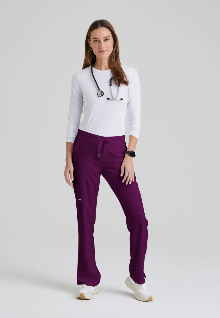 Barco Scrubs Women's Mia Pant Wine | scrub-supply.com