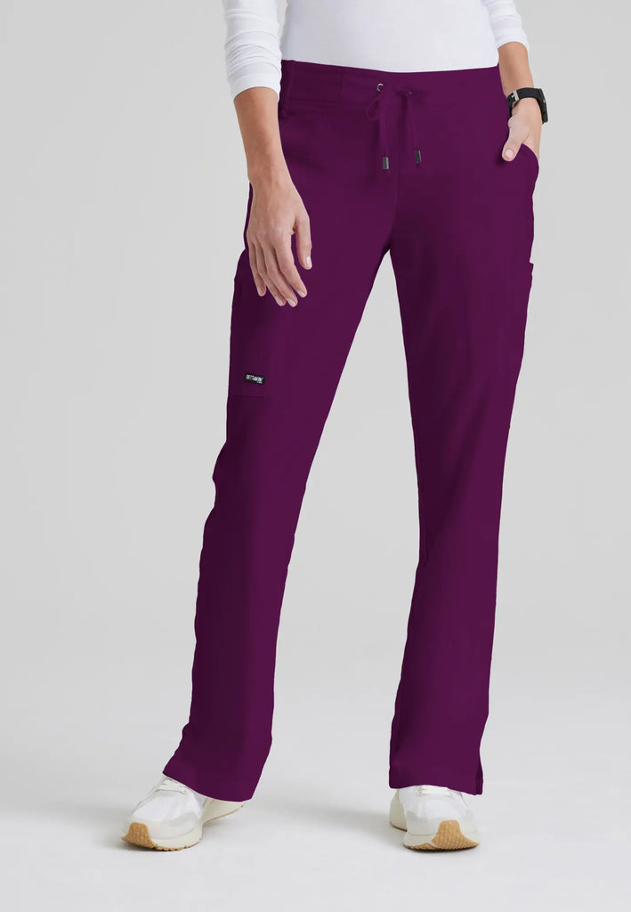 Barco Scrubs Women's Mia Pant Wine | scrub-supply.com