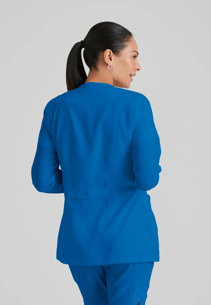 Barco Scrubs Women's Jamie Warm-Up New Royal | scrub-supply.com