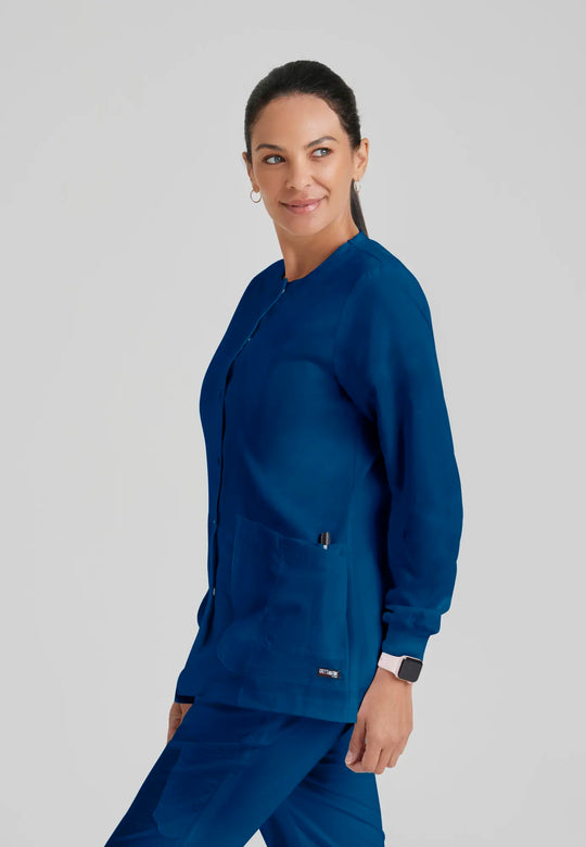 Grey's Anatomy by Barco Scrubs Women's Jamie Warm-Up Indigo | scrub-supply.com