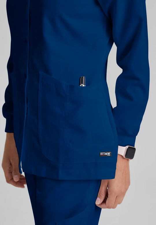 Grey's Anatomy by Barco Scrubs Women's Jamie Warm-Up Indigo | scrub-supply.com