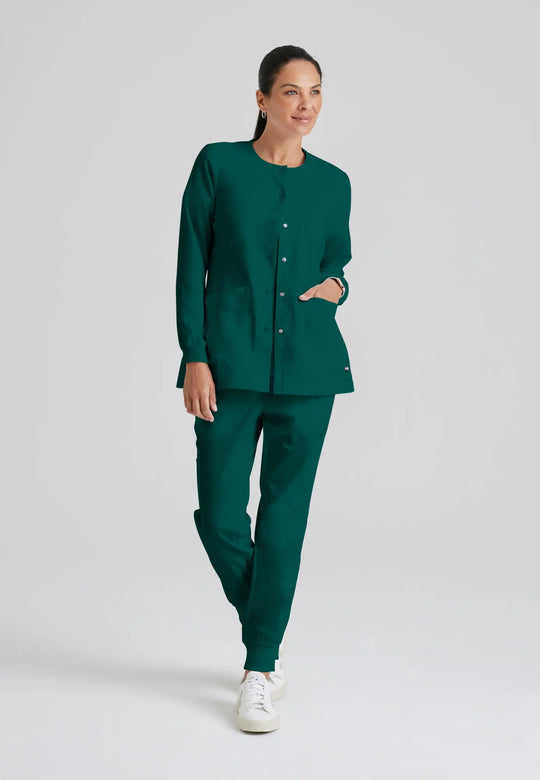 Barco Scrubs Women's Jamie Warm-Up Hunter Green | scrub-supply.com